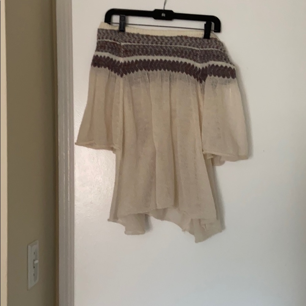 Free people off the shoulder light sweater